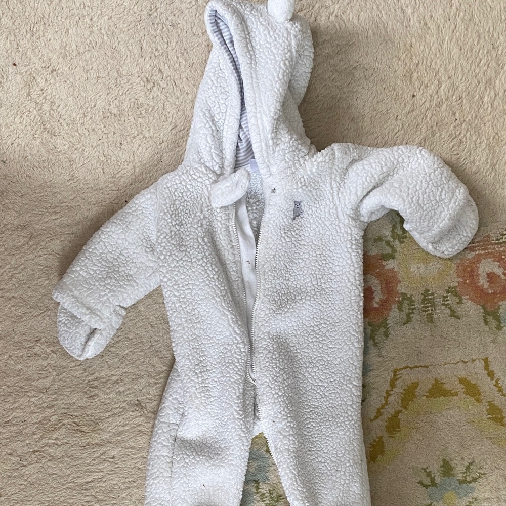 Carter's White Sherpa Kids Footie